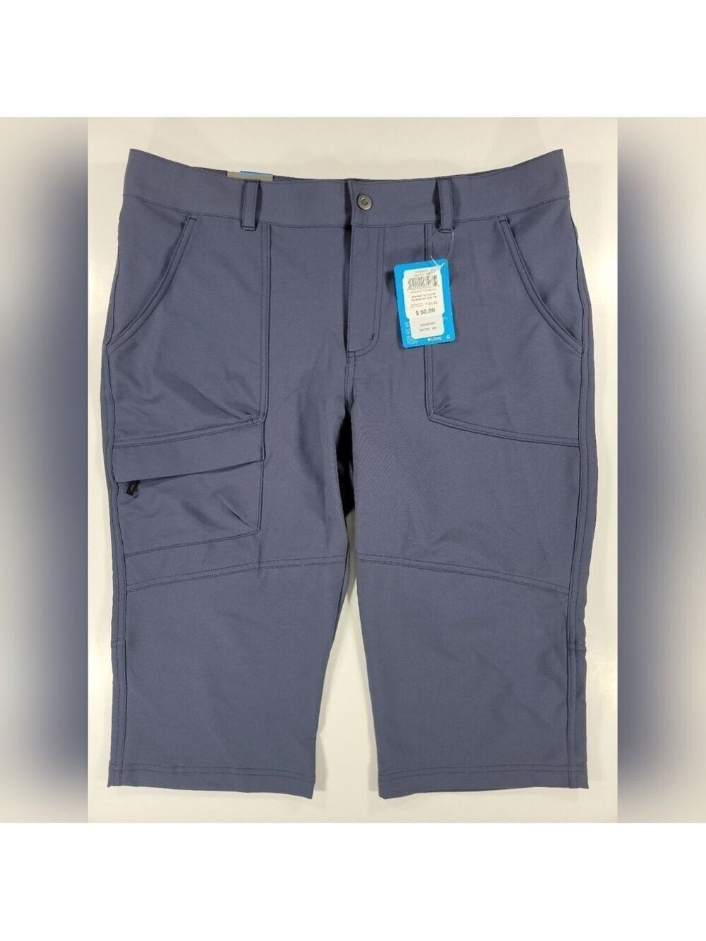 NEW Columbia Women’s 16 Kestrel Trail Stretch Capri Hiking Outdoor Pants Blue